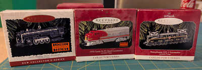 Lot of 3 Hallmark Lionel Trains Locomotives 700E, Hudson & Santa Fe, Pennsylvan