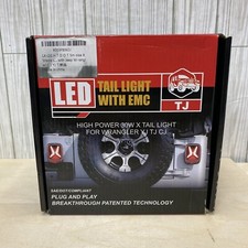 For Jeep Wrangler Cj Yj Tj Smoke X Shape Led Tail Lights New