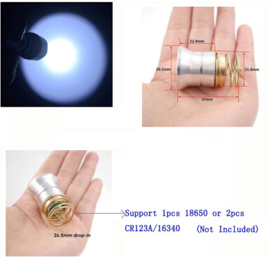 10W 6500K Single Mode Replaceable Flashlight LED Bulb WF501B WF502B 501D 502D