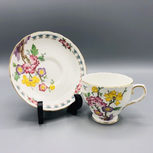 Vintage Tuscan Fine English Bone China small Tea Cup & Saucer Yuan C8710 - 第 1/7 張圖片