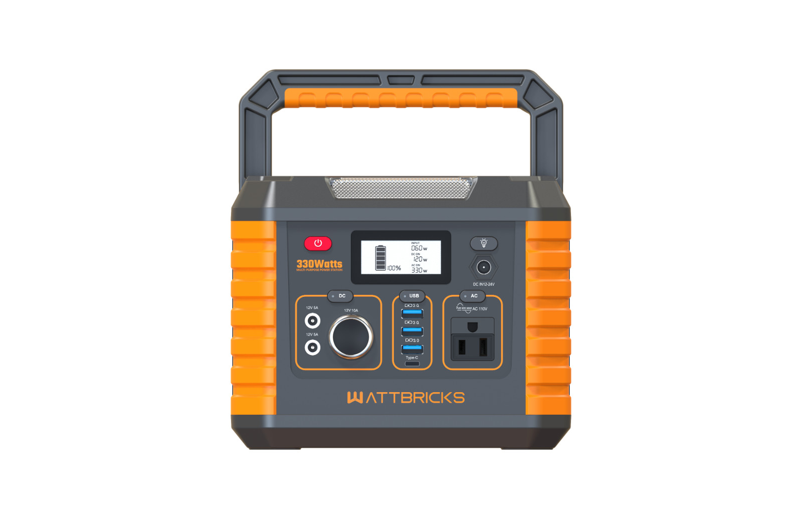 WattBricks 660-Watt Peak Portable Power Station Solar Genera