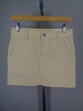 American Eagle Ivory Corduroy High Rise Mini Skirt Size 4 New