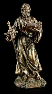 Paulus von Tarsus Figur - Apostel Statue - Veronese Bronze-Optik Kirche Deko