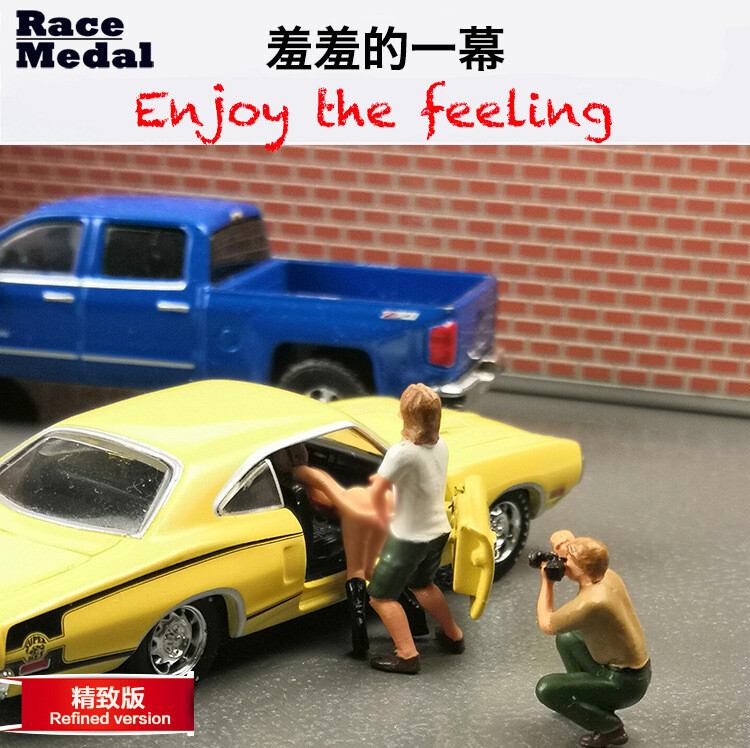 1/64 1:64 model people sexy girl for car mini figure for sand table RACE M
