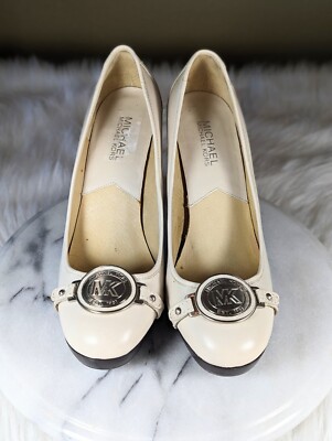 Michael Kors Cream Leather Platform Pumps Heels Size 7 | eBay