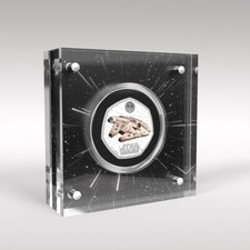 Millennium Falcon Star Wars 50p Royal Mint 2024 Display