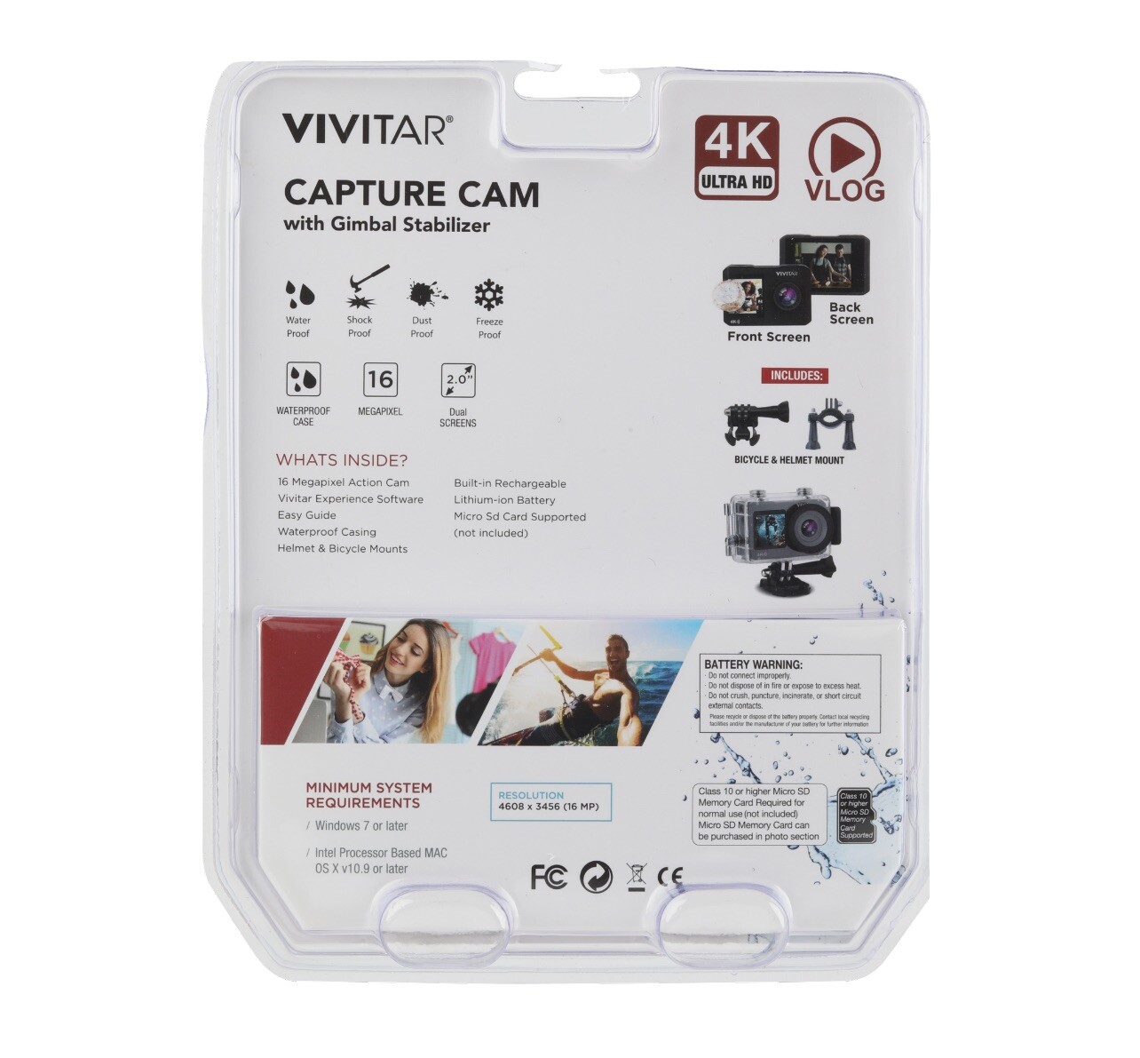 Vivitar Capture Cam 4K DualScreen Action Camera Black (DVR922HDEIS) NEW eBay
