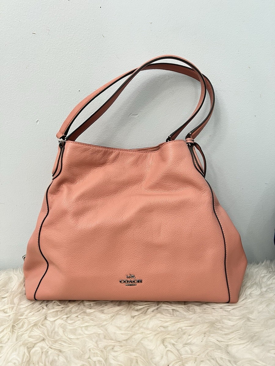 Coach 33547 Edie 31 Pebbled Leather Carryall Shoulder Hobo Purse