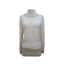 Aritzia Wilfred crew neck high low cream sweater size small