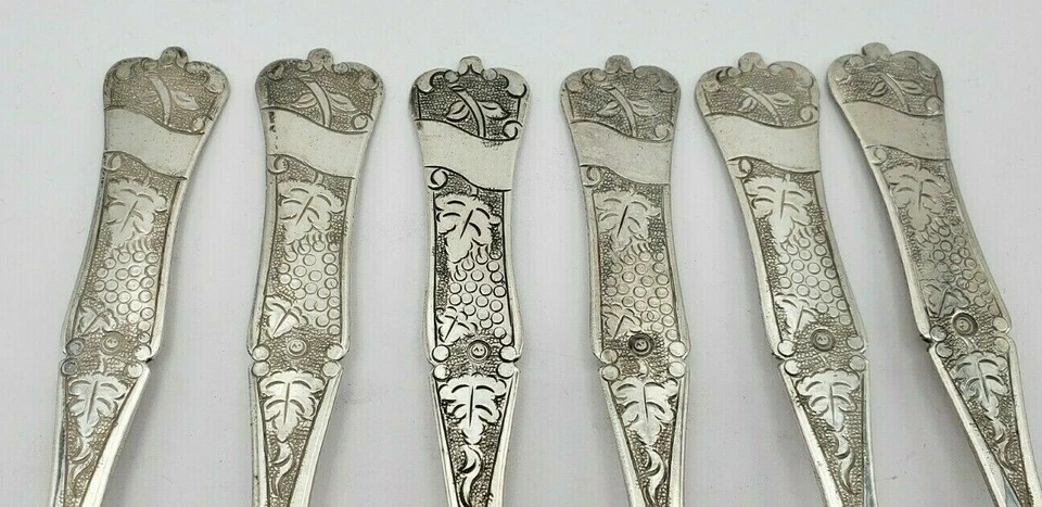 6 cucharas turcas vintage 90 % plata 1939 a 1942 (#36) Foto 3 de 4