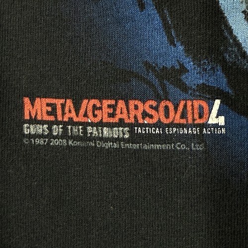 Vintage Metal Gear Solid 4 Shirt Men Small Black Tee Graphic Print AOP Game Logo - Picture 4 of 12