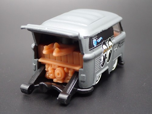 VW Volkswagen Kool Kombi Mini Autobús Furgoneta Mooneyes Gris 1:64 Escala Coche - Imagen 7 de 8
