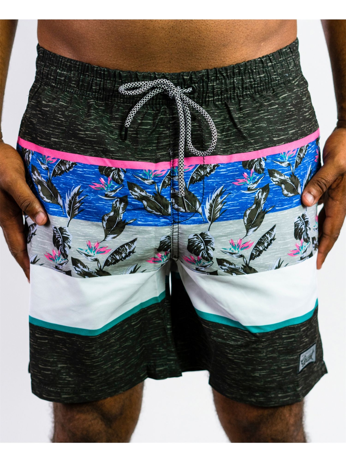 Мужские черные спортивные плавки с регулируемой талией BEAUTIFUL GIANT, размер M