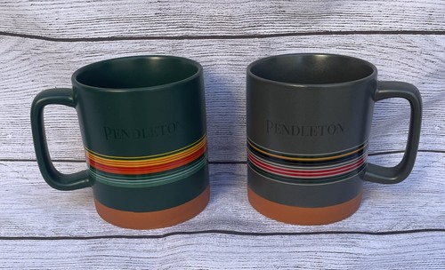 2 Pendleton National Parks Kaffeetassen gestreift 18 Unzen Steinzeug Wolle