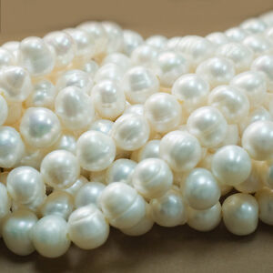 big hole pearl Large Hole 10mm-11mm Potato Pearls with 2mm hole 2mm hole pearl large holed pearls pearls for leather leather and pearls