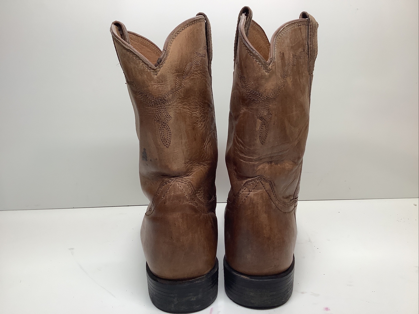 MENS ARIAT ATS WESTERN ROPER BROWN BOOTS SIZE 10.5 EE eBay