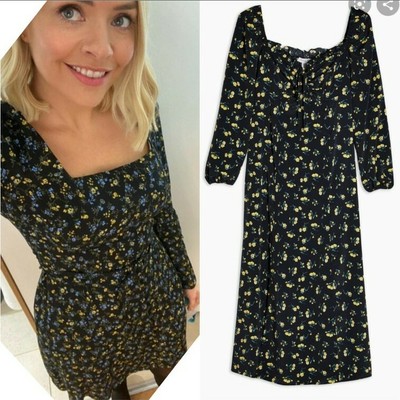 topshop split midi dress