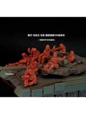 3D Printed 1/72 Modern Ukraine captures Russian T-90 Tank 8-Person Group Model