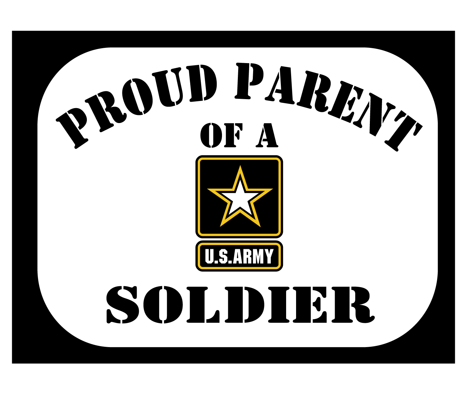 Proud Parent of a US ARMY Soldier USA Military decal sticker bumper ...