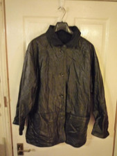 Retro Vintage J. Jill Black Reversible 100% Leather Coat