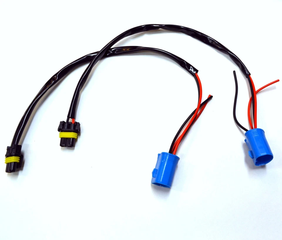 HID Kit Extension Wire 9007 HB5 Two Harness Head Light Bulb Replacement Socket - Image 2 of 4