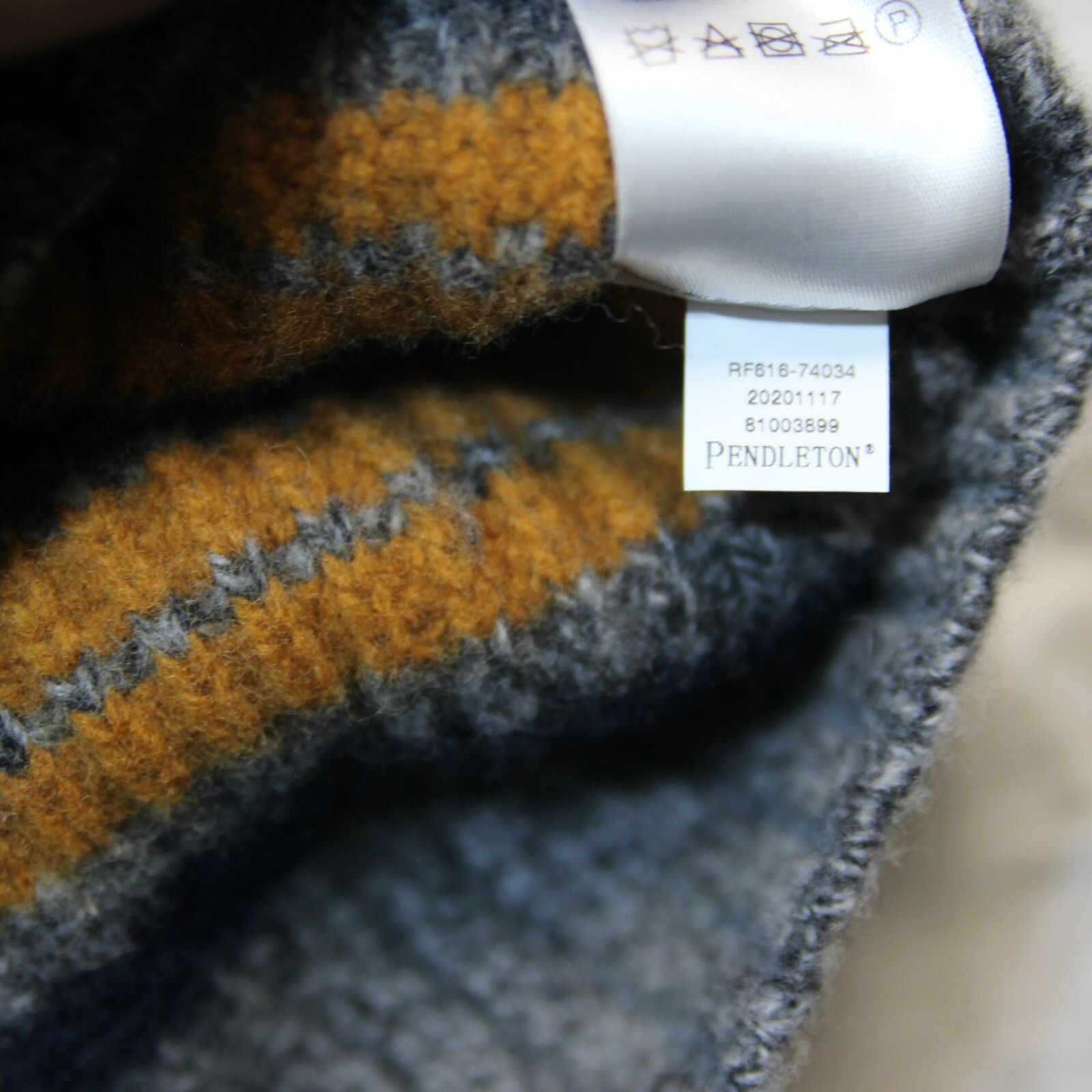 Pendleton Wool Button Henley Knit Sweater Gray Me… - image 11