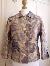 Taifun Jacket Size 12 Pale Gold & Grey Soft Sheen Stylish Beautiful Quality