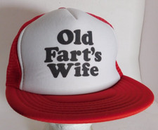 Old Fart's Wife Trucker Hat Foam Back Mesh Snapback Med Fit Adjustable Cap USA