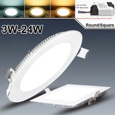 6W 9W 12W 15W 18W LED Recessed Ceiling Panel Down Lights Bulb Slim Lamp Fixture
