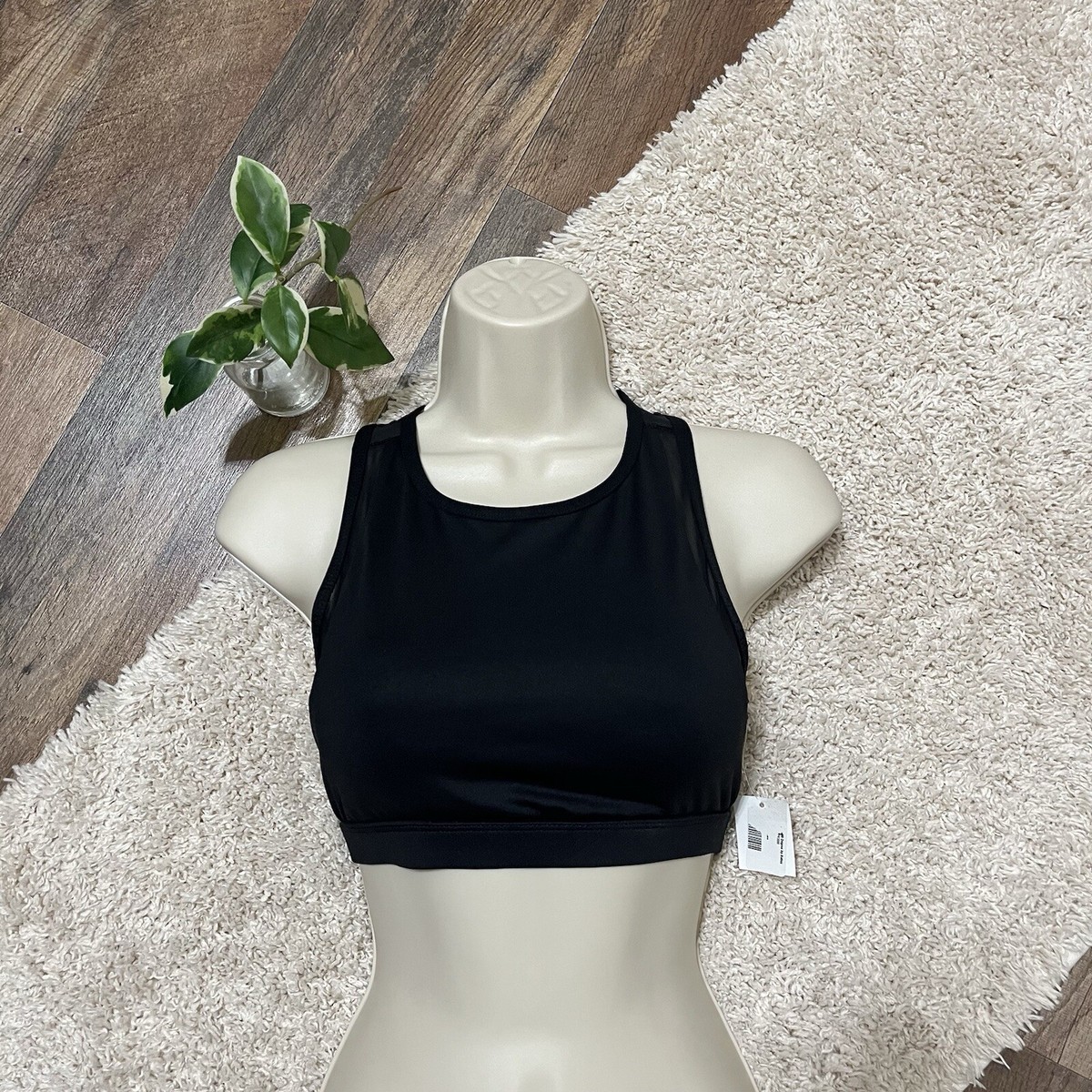 Nordstrom 90 Degree by Reflex XS Black Mesh Racerback Padded