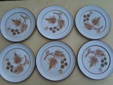 Denby Cotswold 6 x Salad Plates Superb Condition 20 cm