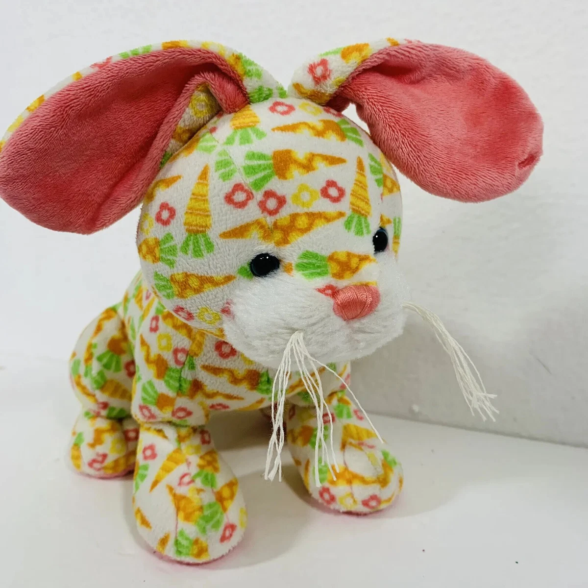 Ganz Webkinz Carrots Bunny Stuffed Animal Plush Floppy Ear Rabbit Easter No Code