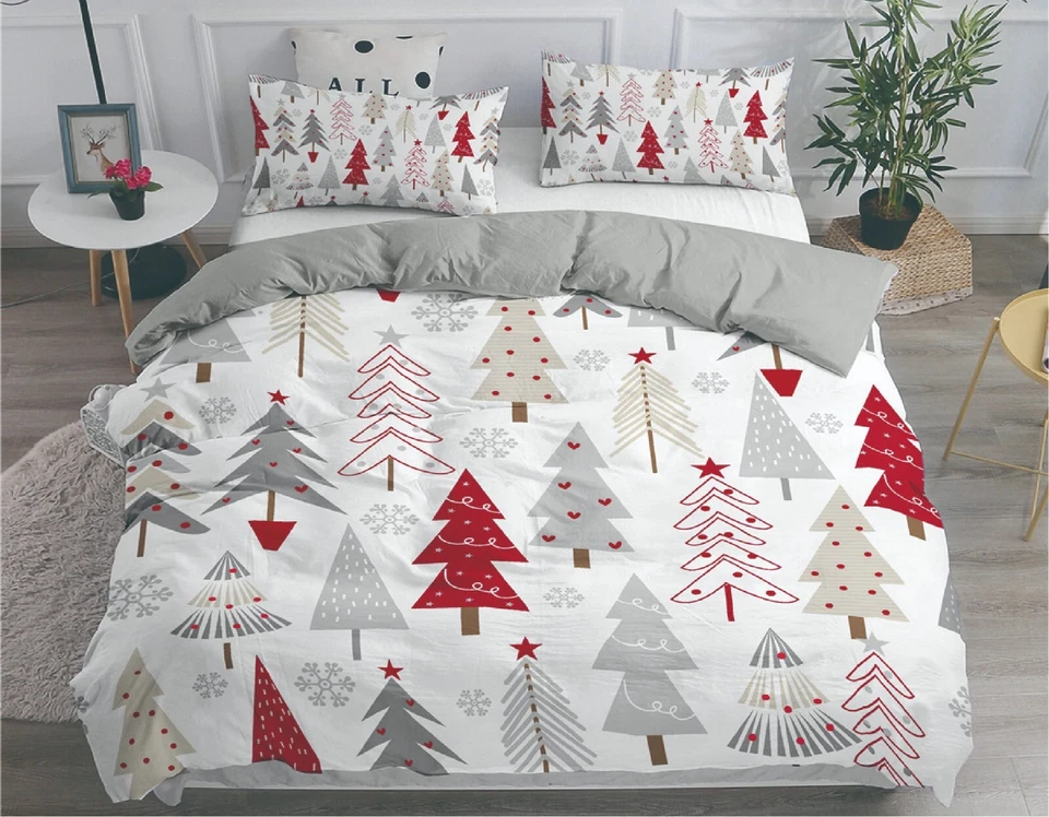 All Size Bed Ultra Soft Quilt Duvet Doona Cover Set Christmas Bedding Xmas - image 1 of 1