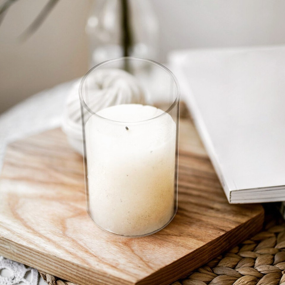 4 Pcs Glass Candle Cylinders White Lamp Shade Sleeves Covers eBay