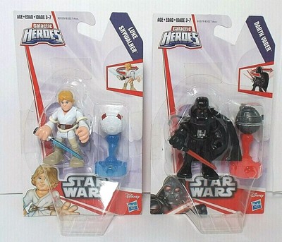 Star Wars Galactic Heroes Darth Vader & Luke Skywalker Training Droid Figure New