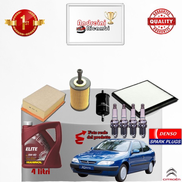 Kit Wartung ÖLfilter ZüNdkerzen Citroen Xsara 1.4 I 55KW 75PS Ab 2001-image