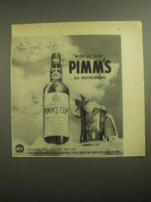 1959 Pimm's Cup No. 1 Ad - Cool off with an iced Pimm's