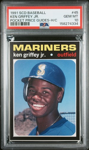 158274334 Ken Griffey Jr 1991 SCD Pocket Price Guide #45 PSA 10