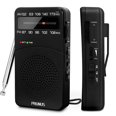 PRUNUS J-166 Portable Radio AM FM, Gifts for Dad and Mom, Battery Operated Radio