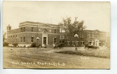 Redfield, South Dakota Post Office, Vintage Photo Postcard, RPPC