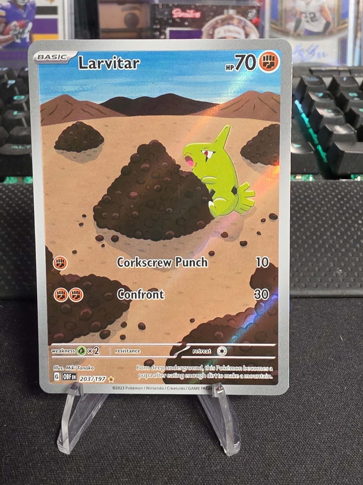 Larvitar 203/197 SV03: Obsidian Flames Holo