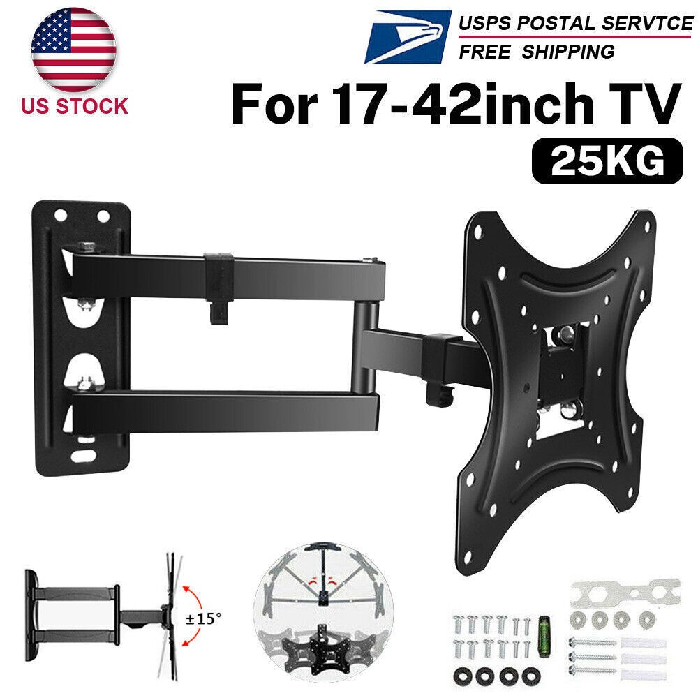 Full Motion Articulating TV Wall Mount for 12"-42" LED/LCD T