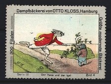 Reklamemarke Hamburg, Dampfbäckerei Otto Klo...