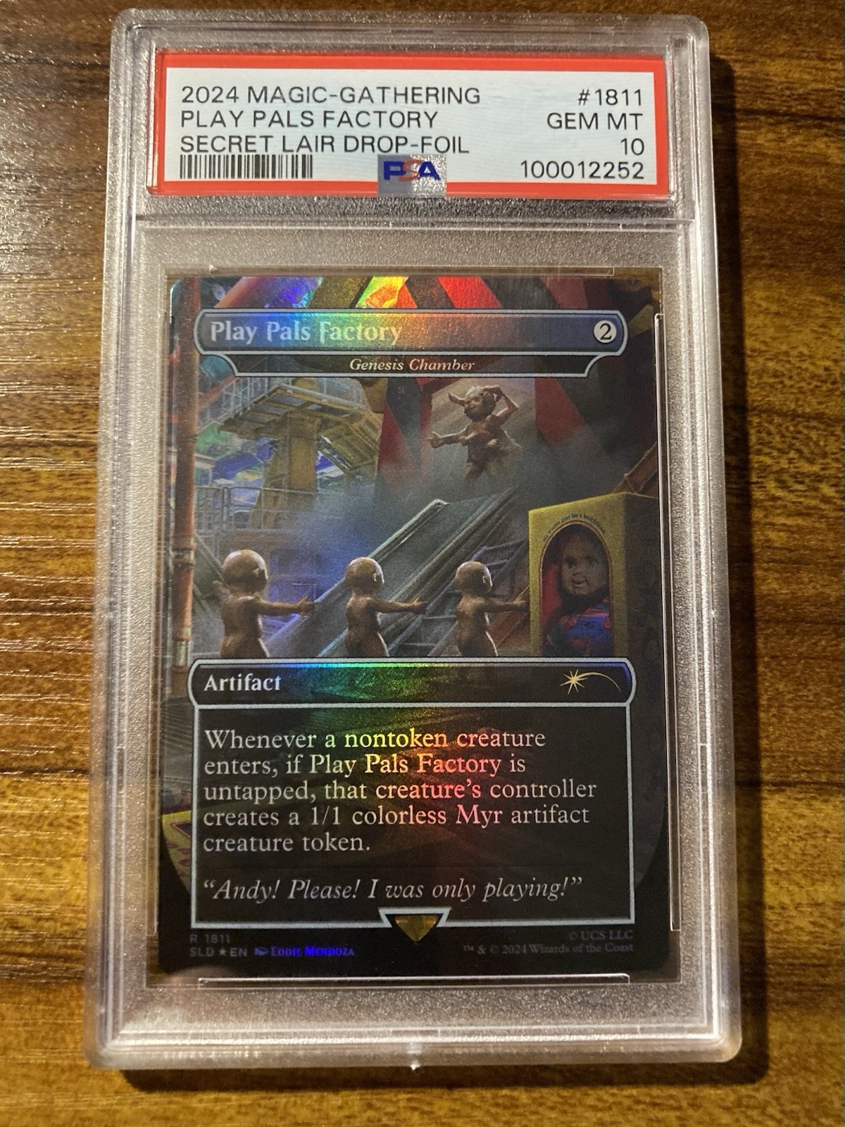 MTG✨PLAY PALS FACTORY (Genesis Chamber) FOIL✨SLD Chucky PSA 10 RARE Artifact