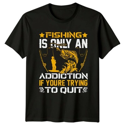 Angeln ist nur eine Sucht T-Shirt Barschangeln Geburtstag Geschenk für Sie und Ihn