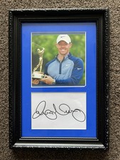 RORY MCILROY N IRELAND Golfer, Framed & Mounted 12 x 8 Hand Signed Card,Photo.