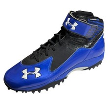 NEW Under Armour Clutch Fit Blue & Black High-Top Baseball Cleats Men’s 15