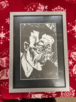 Vintage Kunstdruck - wunderschön, gerahmt, von ERICH HECKEL