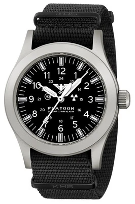 KHS Herrenuhr Platoon Solar Stahl Natoband Schwarz PLASSF.NB - Bild 1 von 4