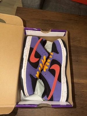 Nike SB Dunk Low Pro Herren Sneaker Lila/Schwarz/Orange EU 38 BQ6817-008 VB
